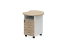 BRL RB087-64х70R Тумба приставная правая 640х700х740 Акация/Белый