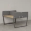 Бенч-система, 2 рабочих места, 5 тканевых экранов 1400x1600x750 RM172-3-14x16 Вяз Швейцарский светлый/Серый