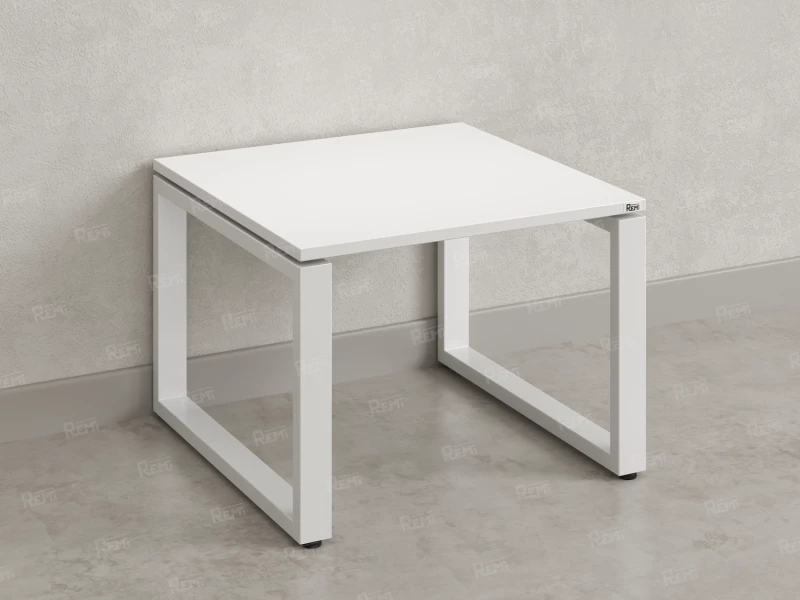 Журнальный стол с полкой 1100x800x550 RM182-11x8 Белый/Белый