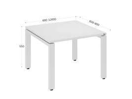 Журнальный стол с полкой 900x600x550 RM183-9x6 Белый/Белый