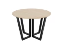 Круглый стол на U-образных опорах 1800x1800x750 RM188-18x18 Вяз Швейцарский светлый/Черный