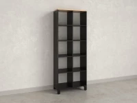 Стеллаж, 10 ячеек 750х370х1980 RM142-75x37 Вяз Швейцарский светлый/Черный