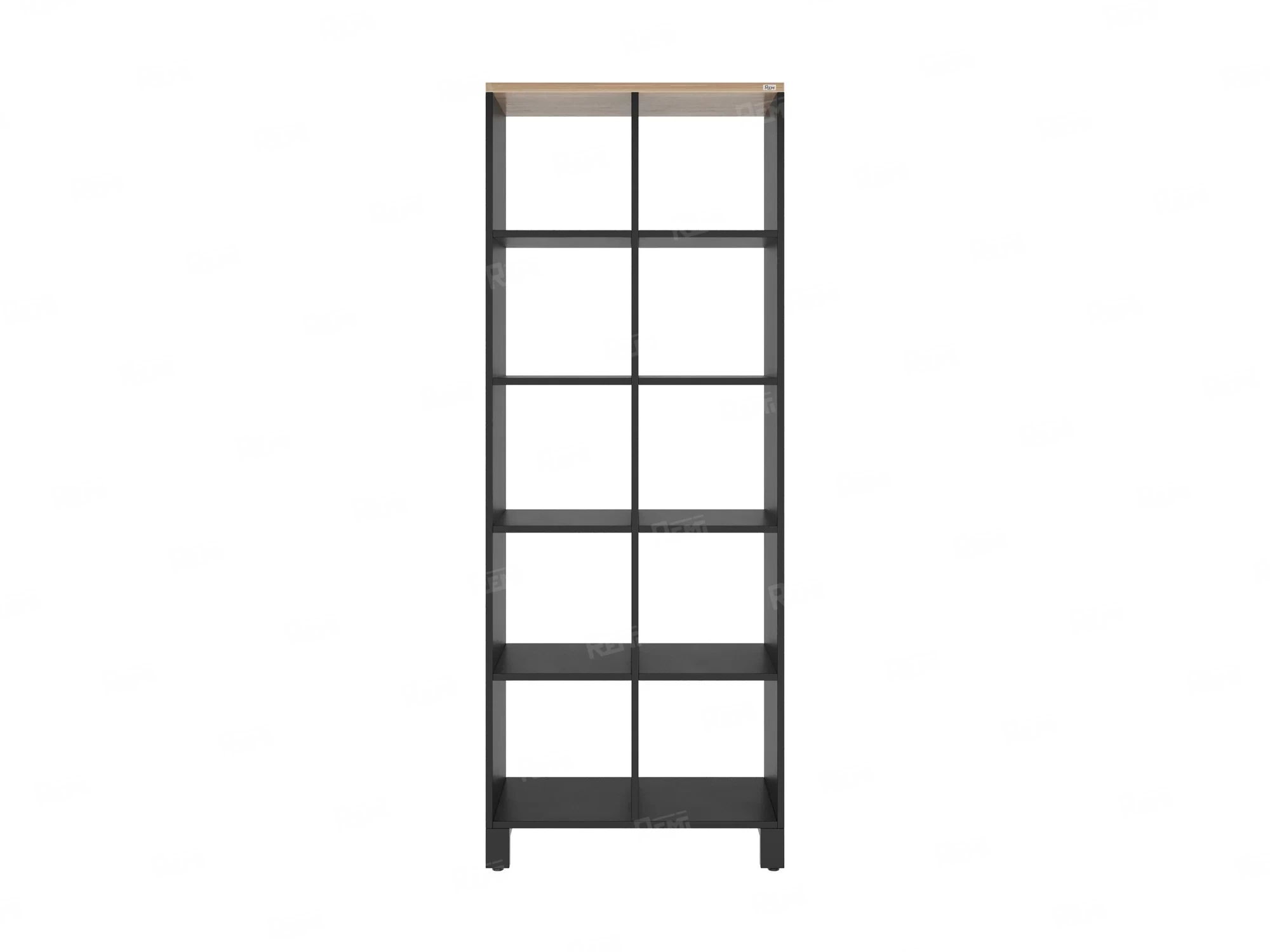 Стеллаж, 10 ячеек 750х370х1980 RM142-75x37 Вяз Швейцарский светлый/Черный