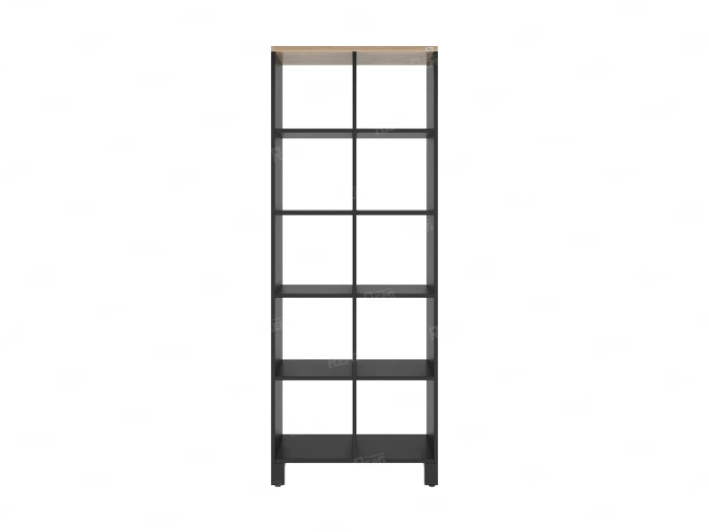 Стеллаж, 10 ячеек 750х370х1980 RM142-75x37 Вяз Швейцарский светлый/Черный