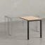 Брифинг прямой, с парящей столешнецей, на П-образном каркасе 1400x600x750 RM070-14x6 Вяз Швейцарский светлый/Черный