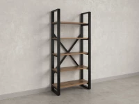 Стеллаж, 5 уровней 900x370x1920 RM130-90x37 Дуб Юстус/Черный