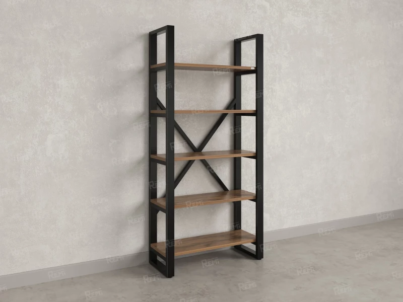 Стеллаж, 5 уровней 900x370x1920 RM130-90x37 Дуб Юстус/Черный