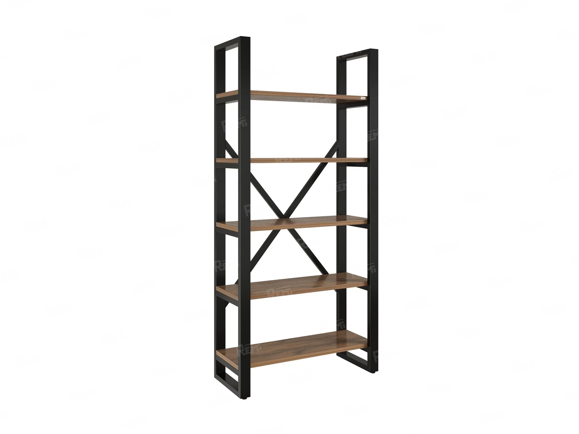 Стеллаж, 5 уровней 900x370x1920 RM130-90x37 Дуб Юстус/Черный
