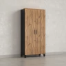 Шкаф распашной, 5 уровней 900x420x1900 RM152-90x41 Дуб Юстус/Черный