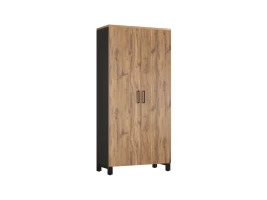 Шкаф распашной, 5 уровней 900x420x1900 RM152-90x41 Дуб Юстус/Черный