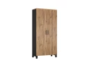 Шкаф распашной, 5 уровней 900x420x1900 RM152-90x41 Дуб Юстус/Черный