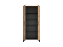 Шкаф распашной, 5 уровней 900x420x1900 RM152-90x41 Дуб Юстус/Черный
