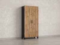 Шкаф распашной, 5 уровней 900x420x1900 RM152-90x41 Дуб Юстус/Черный