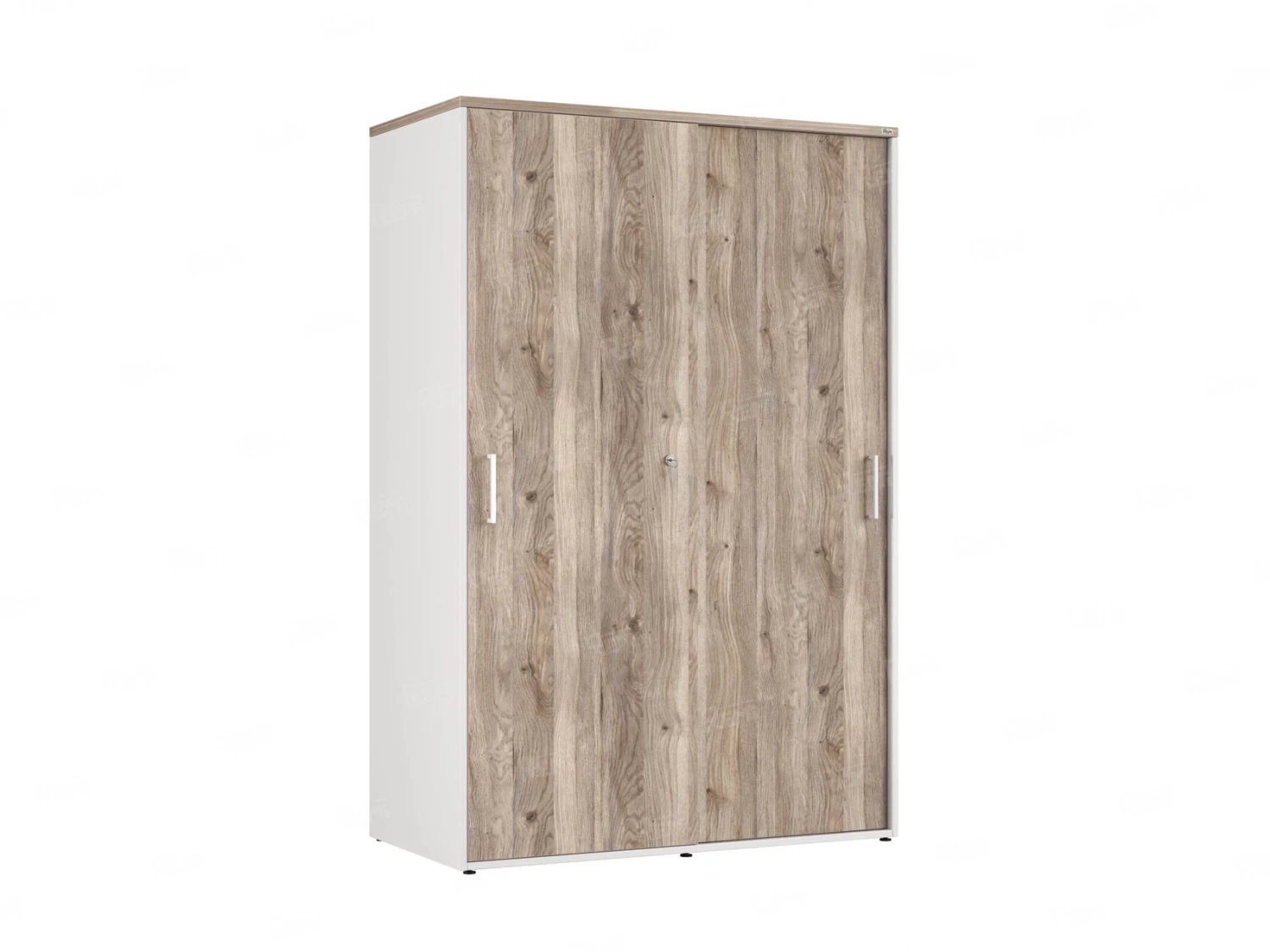 Шкаф-купе, регулируемые опоры, штанга, 1 полка 1200x600x1800 RM164-90x60 Дуб Маувелла/Белый