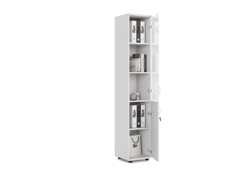Шкаф комбинированный RLG032 350х350х1830 Белый, Серия ЛАЙТ | LIGHT