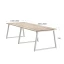 Cтол для переговоров, на A-обазном каркасе 2200x1450x750 RM083-220x145 Дуб Маувелла/Белый