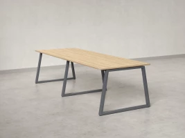 Cтол для переговоров, на A-обазном каркасе 2300x1450x750 RM083-230x145 Вяз Швейцарский светлый/Серый