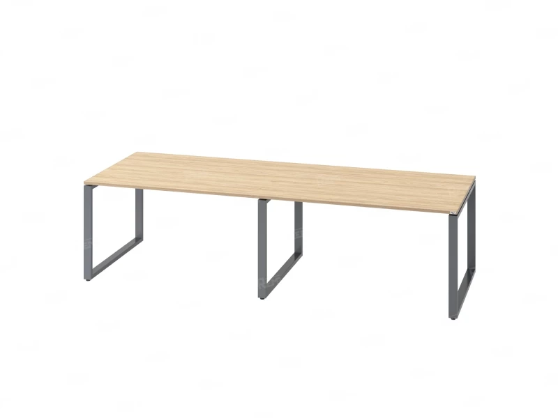 Cтол для переговоров, на О-обазном каркасе 2200x1200x750 RM081-220x120 Вяз Швейцарский светлый/Серый