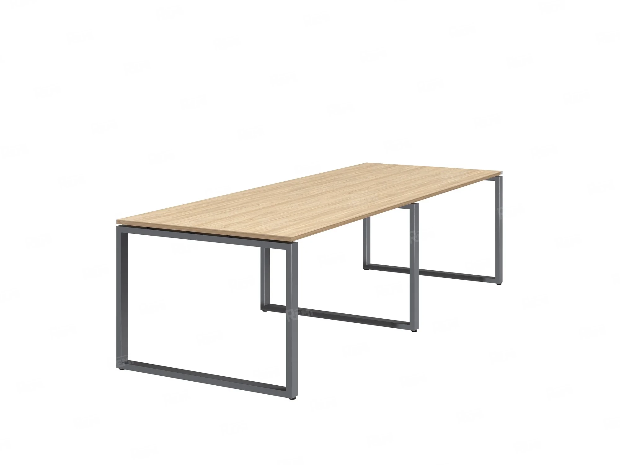 Cтол для переговоров, на О-обазном каркасе 2200x1200x750 RM081-220x120 Вяз Швейцарский светлый/Серый