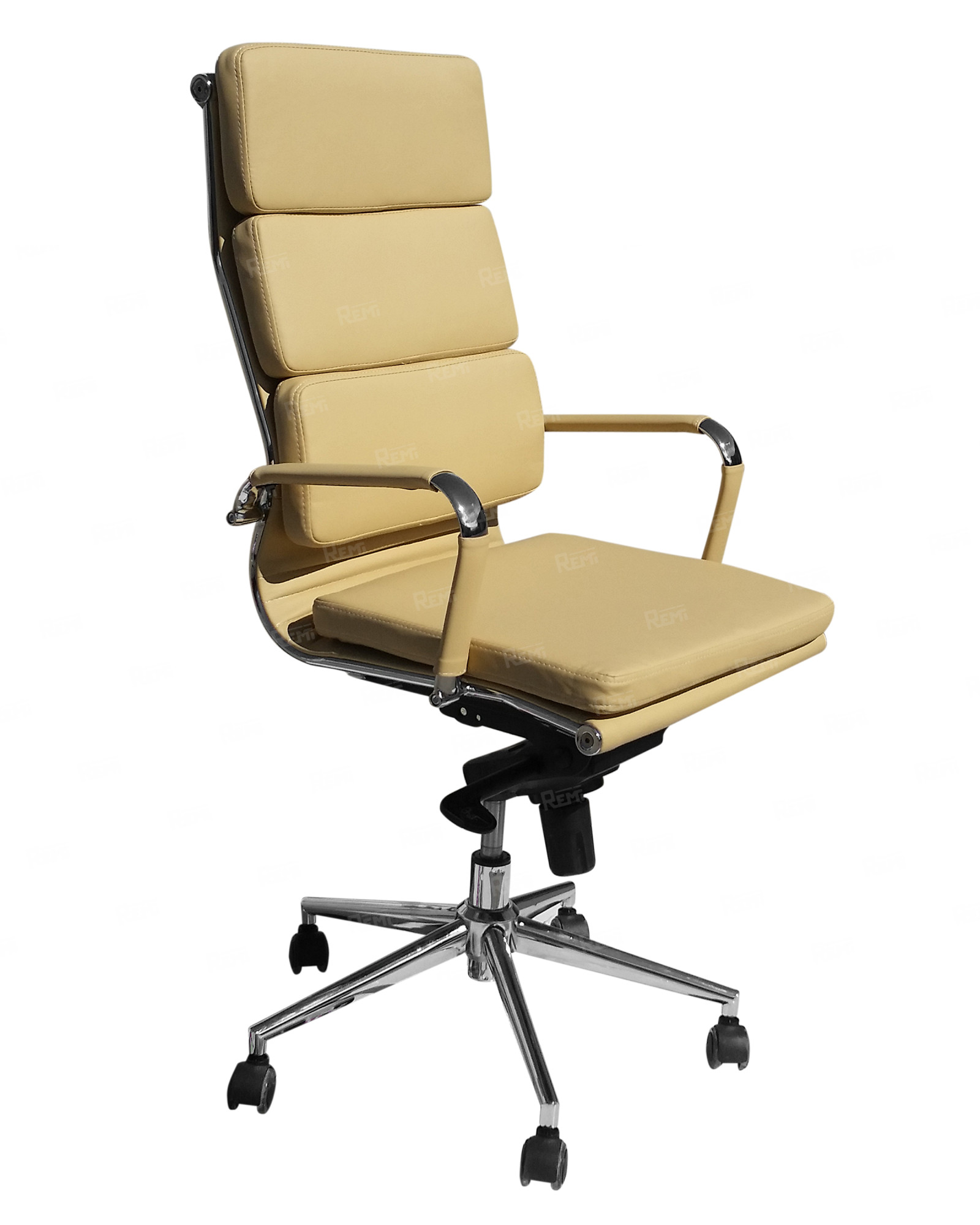 ARNOLD, Кресло для руководителя, цвет сиденья бежевый, цвет основания хромированная сталь (арт. LMR-103F)