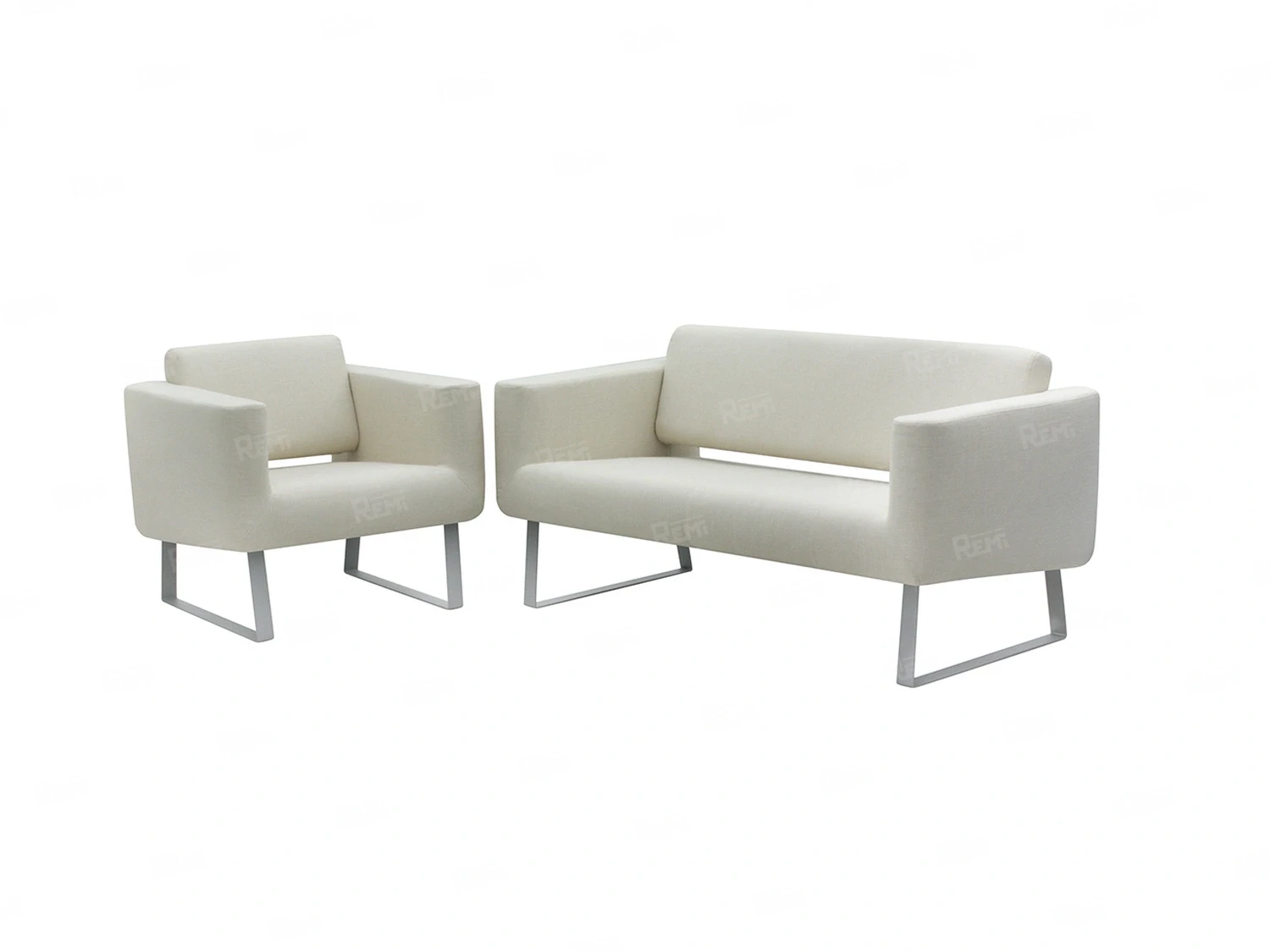 Диван Орбис на 2 места цвет Белый