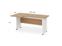BRL RB085-160х95L Угловое рабочее место левое 1600х950х740 Акация/Белый
