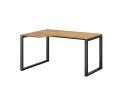 Стол угловой, О-опора, левый 1800x700/900x750, RM055-18x7-9 Дуб Юстус/Черный