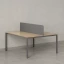 Бенч-система, 2 рабочих места, с одним тканевым экраном 1200x1200x750 RM165-1-12x12 Вяз Швейцарский светлый/Серый