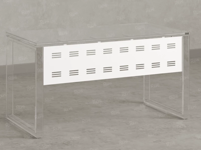 Нижний подвесной экран из металла 800x5x300 RM203-80x30 Белый