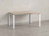 Стол угловой, П-опора, правый 1400x600/900x750, RM052-14x6-9 Дуб Маувелла/Белый