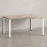 Стол угловой, П-опора, правый 1400x600/900x750, RM052-14x6-9 Дуб Маувелла/Белый