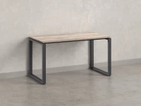 Стол прямой на O-образных опорах 800x800x750 RM002-8x8 Дуб Маувелла/Серый