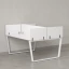 Бенч-система, 2 рабочих места, 5 ЛДСП экранов 1000x1200x750 RM172-4-10x12 Белый/Белый