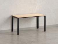 Стол прямой на П-образных опорах 1200x600x750 RM001-12x6 Вяз Швейцарский светлый/Черный