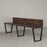 Бенч-система в 1 ряд, 2 рабочих места 2 ЛДСП экранов 2000x600x750 RM174-4-20x6 Дуб Апрельский шоколад/Черный