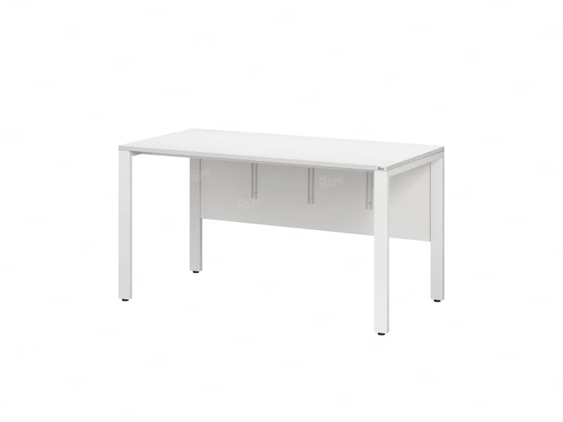 Стол прямой на П-образных опорах, экран ЛДСП 1600x600x750 RM005-16x6 Белый/Белый