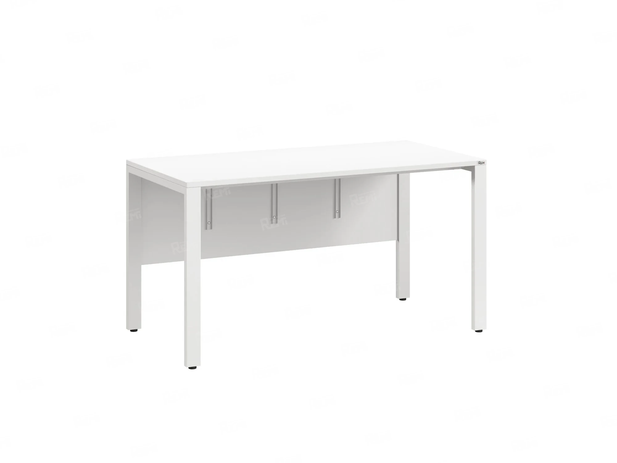 Стол прямой на П-образных опорах, экран ЛДСП 1600x600x750 RM005-16x6 Белый/Белый