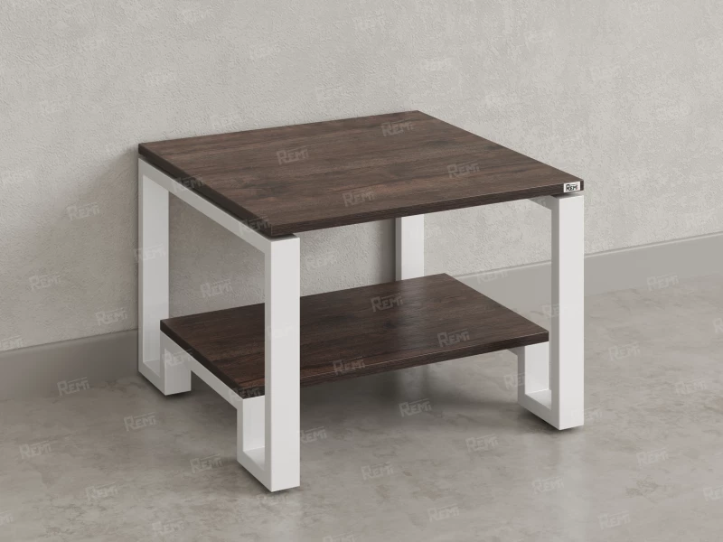 Журнальный стол с полкой 1100x600x550 RM181-11x6 Дуб Апрельский шоколад/Белый