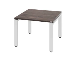 Журнальный стол с полкой 600x600x550 RM183-6x6 Дуб Апрельский шоколад/Белый