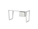 Стол прямой с подвесной тумбой 2 ящика, U-опора 2000x800x750 RM035-20x8 Белый/Белый