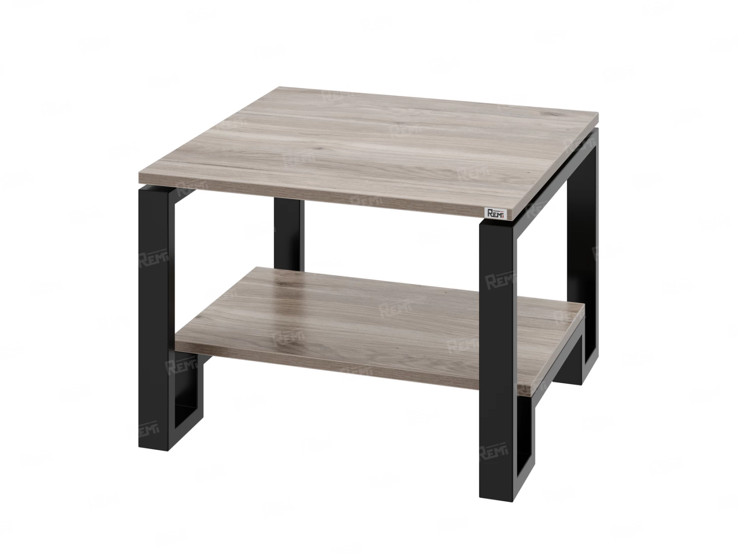 Журнальный стол с полкой 700x800x550 RM181-7x8 Дуб Маувелла/Черный