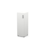 Шкаф узкий, RE118 З/С ХДФ 39,9x42x120 см Белый/Белый, Серия Еврова | Europe
