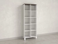 Стеллаж, 10 ячеек 750х370х1980 RM142-75x37 Дуб Апрельский шоколад/Белый