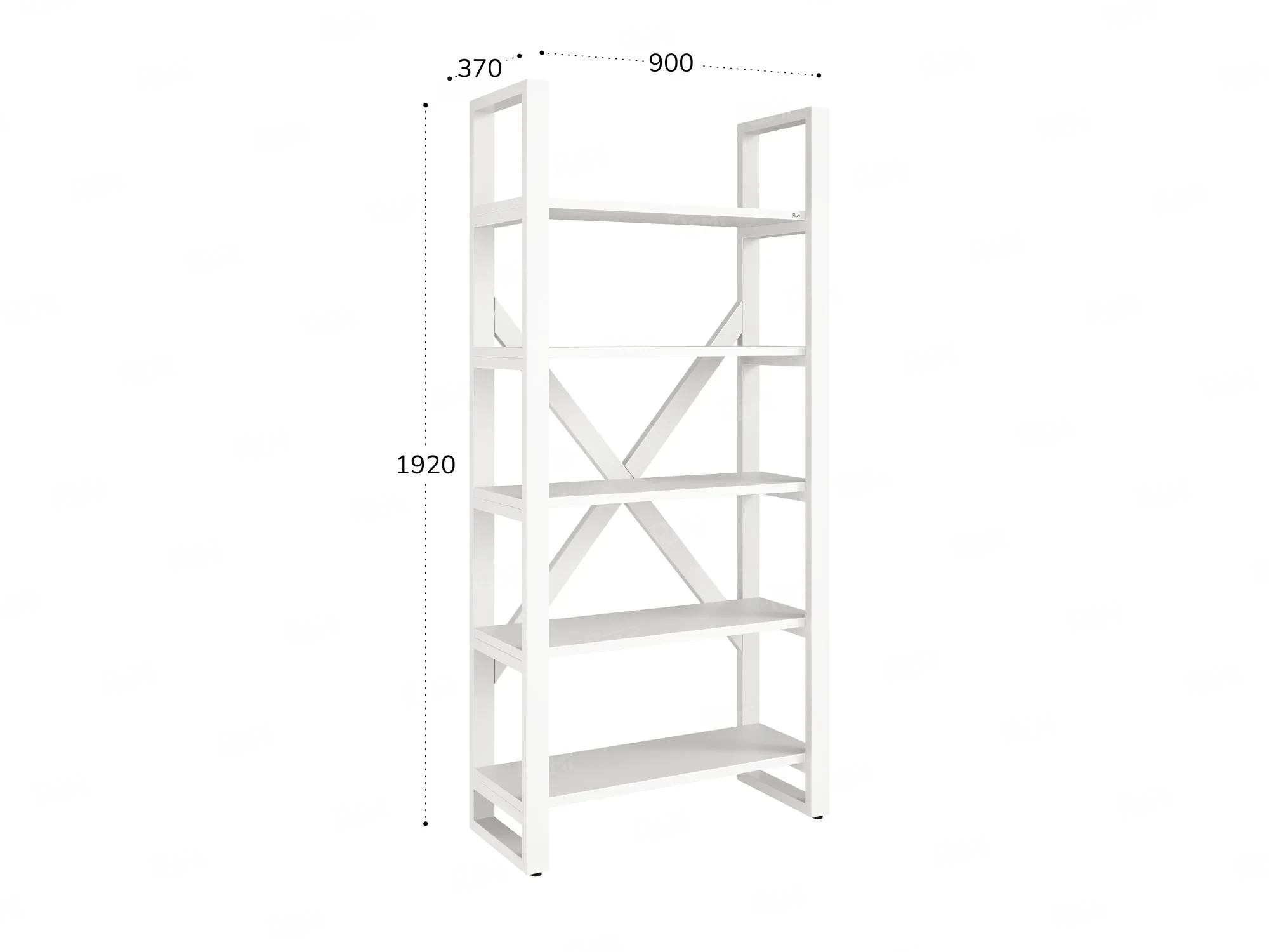 Стеллаж, 5 уровней 900x370x1920 RM131-90x37 Белый/Белый