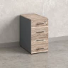 Тумба приставная, 4 ящика 400x700x750 RM121-40x70 Дуб Маувелла/Серый