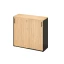 Низкий шкаф-купе, 3 полки, на регулируемых опорах 1200x420x1100 RM129-120x42 Вяз Швейцарский светлый/Черный