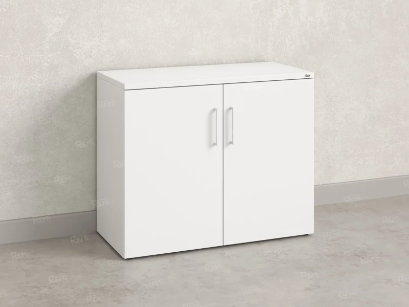 Шкаф низкий распашной, регулируемые опоры, 2 уровня 900x420x750 RM148-90x42 Белый/Белый