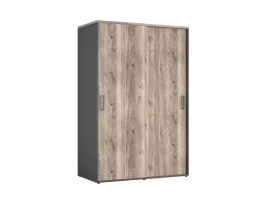 Шкаф-купе, регулируемые опоры, штанга, 1 полка 1200x600x1800 RM164-90x60 Дуб Маувелла/Серый