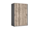 Шкаф-купе, регулируемые опоры, штанга, 1 полка 1200x600x1800 RM164-90x60 Дуб Маувелла/Серый