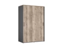 Шкаф-купе, регулируемые опоры, штанга, 1 полка 1200x600x1800 RM164-90x60 Дуб Маувелла/Серый